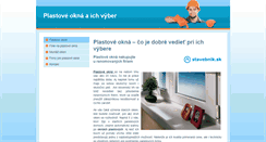 Desktop Screenshot of plastove-okna.eu